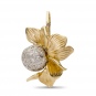 Подвеска Цветок с 21 бриллиантами из комбинированного золота 