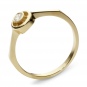 Кольцо с 1 фианитом из жёлтого золота 