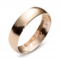 Гладкое обручальное Обручальное кольцо из красного золота