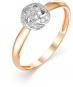 Кольцо с 22 бриллиантами из красного золота