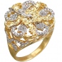 Кольцо Фея с бриллиантами из комбинированного золота 750 пробы
