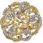 Кольцо Фея с бриллиантами из комбинированного золота 750 пробы