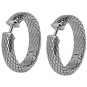 Серьги коллекции Totem Snake/Змея  из серебра. Диаметр 22 мм.