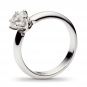 Классическое кольцо с бриллиантом 1 карат из белого золота