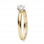 Классическое кольцо с бриллиантом 0.3 карат из желтого золота