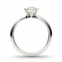 Классическое кольцо с бриллиантом 0.7 карат из белого золота