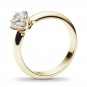 Классическое кольцо с бриллиантом 0.7 карат из желтого золота