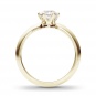 Классическое кольцо с бриллиантом 0.7 карат из желтого золота