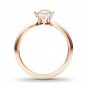Классическое кольцо с бриллиантом 0.7 карат из красного золота