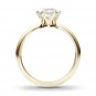 Классическое кольцо с бриллиантом 2 карата из желтого золота