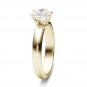 Классическое кольцо с бриллиантом 2 карата из желтого золота